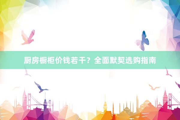 厨房橱柜价钱若干？全面默契选购指南